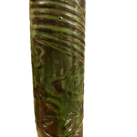 Studio Pottery Aroma Diffuser Bottle – Green Glazed Incense Smoker – Handcrafted - Picture 4 of 6